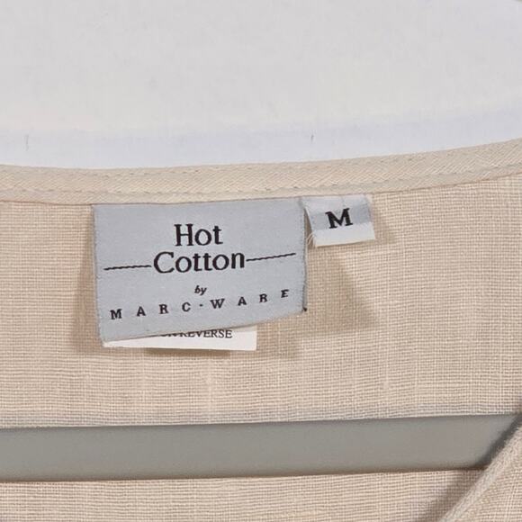 Hot Cotton By Marc Ware Women's Linen Boho Style Top. Size Medium - Picture 4 of 7